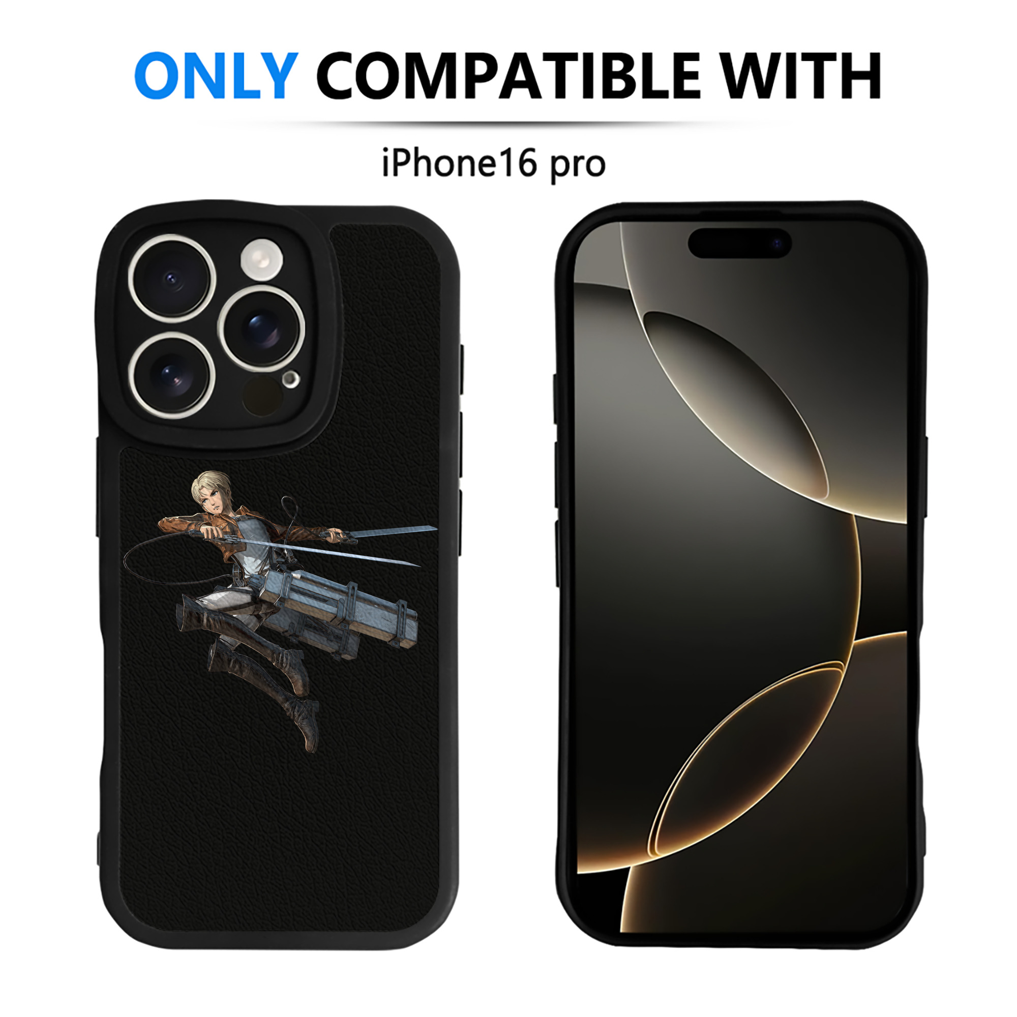 （画像用） 進撃の巨人 Attack on Titan 【iPhone 16シリーズ対応】シリコンスマホケース（レザー調） 材質：シリコン